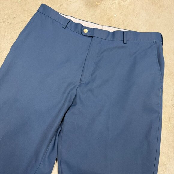 Peter Millar Wicking Golf Pants Athletic Stretch Trousers Fabric Blue 40x31 - Picture 2 of 9